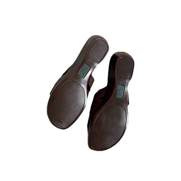 Walking Cradles Comfortable Sandals Brown Wooden Heel | 8.5 - Picture 4 of 4